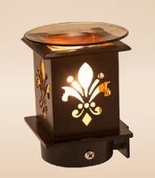 Fleur De Lis Touch Electric Wall Plug In Oil Warmer With Dimmer