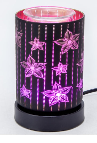 Led Black Flowers Electric Oil Warmer