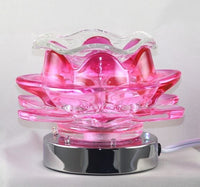 Pink Lotus Flower Touch Oil Warmer With Led Lights