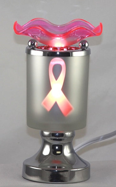 Breast Cancer Ribbon Touch Electric Oil Warmer With Dimmer