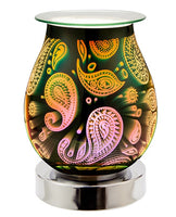 3D Paisley Flowers Touch Electric Oil Warmer