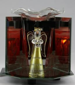 3 Mirror Angel Glass Electric Oil Warmer With Dimmer