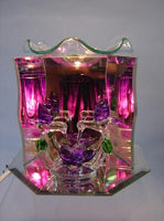 3 Mirror Double Hummingbird Glass Electric Oil Warmer With Dimmer