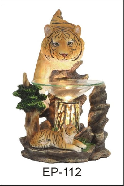 Brown Tiger Oil Warmer With Dimmer