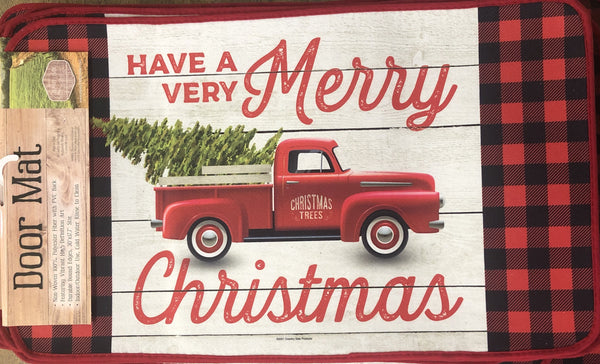 Merry Christmas door mat