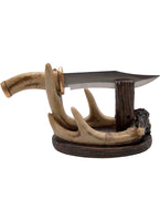 Decorative Deer knife with antlers stand